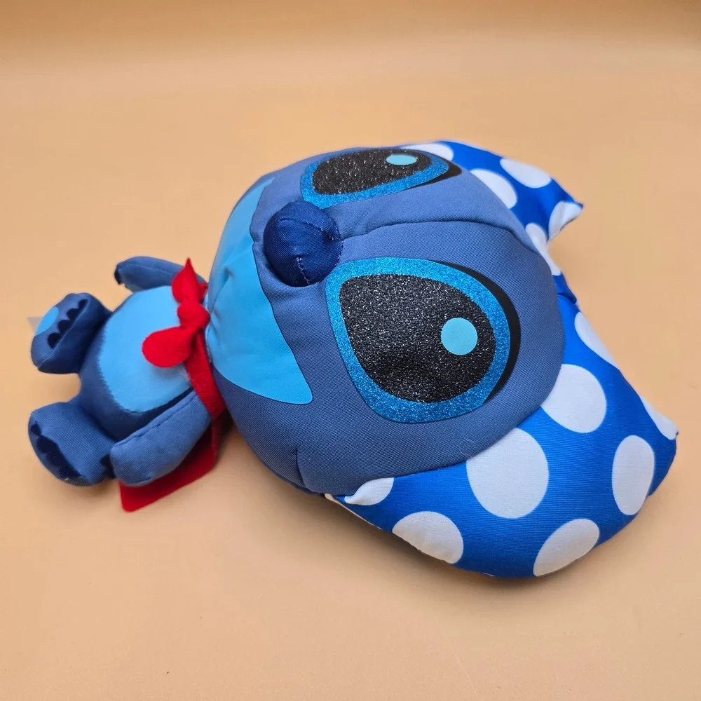 Disney Doorables Puffables‎ Stitch Plush Superhero Red Cape Polka Dot Bow 9 inch
